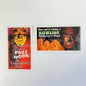 Universal Studios vintage retro Wolf Man Valentine’s Day cards